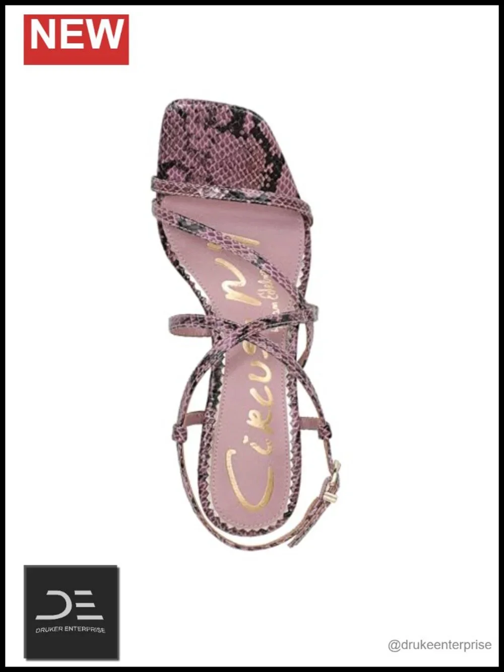 Faux Leather Strappy Kitten Heel Sandals